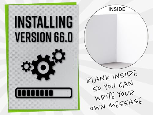 Comprar ahora Divertida tarjeta de cumpleaños 66 para jugadores, versión instalación 66.0, años hombre, geek, feliz 66, él o