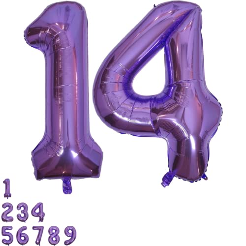 Comprar DIWULI Globos Cumpleaños Navidad 14 Años Púrpura XXL - Globos Cumpleaños 14 Años Decoracion Globo Numero 14 Globo 14 Años Cumpleaños Globos Gigantes Numeros Globos Grande Helio Fiesta Niño Niña Boda Top Precio 2024 | regaloscumple.com