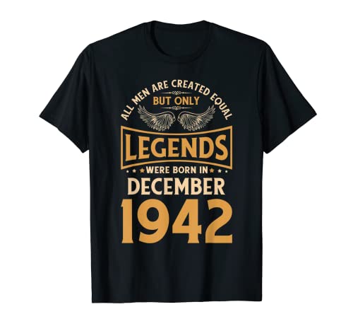 Comprar Las leyendas cumpleaños nacieron en diciembre Catálogo 1942. Camiseta Top Precio 2025 | regaloscumple.com