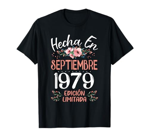 Comprar Catálogo Hecha En Septiembre 1979 Mujer Regalo 45 Años Cumpleaños Camiseta Rebajas 2024 | regaloscumple.com