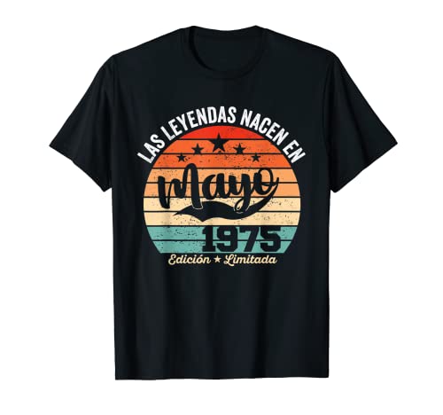 Consigue Regalos ahora 47 años Cumpleaños Las Leyendas nacen en Mayo 1975 Camiseta Top Precio 2024 | regaloscumple.com