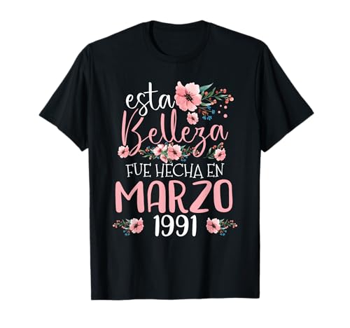 Comprar Promoción Hecha En Marzo 1991 Mujer Regalo 33 Años Cumpleaños Camiseta Ofertas 2024 | regaloscumple.com