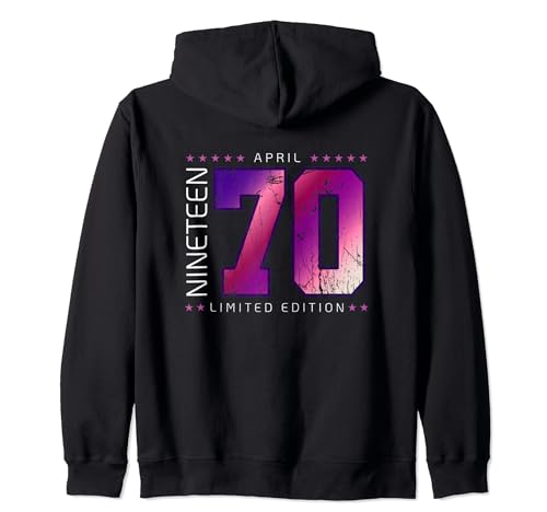Consigue ahora 1970 abril Mes Año nacimiento Cumpleaños Sudadera con Capucha Navidad Rebajas 2024 | regaloscumple.com