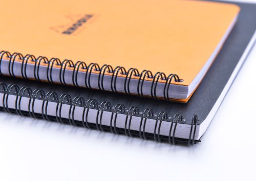 Ofertas en regaloscumple.com RHODIA 193469C - Cuaderno espiral A5+ Rayado 160 Páginas amovibles Papel Clairefontaine 80 g/m² Tapa de cartón revestida suave y resistente Negro