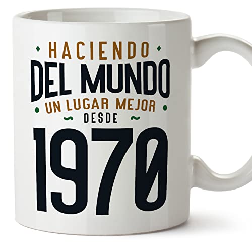 Comprar MUGFFINS Tazas 1970 Cumpleaños - En Español - Haciendo del Mundo Regalos un Lugar Mejor - 11 oz / 330 ml - Regalo original y divertido Rebajas 2023 | regaloscumple.com