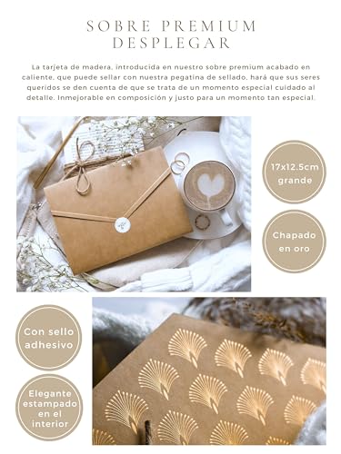 Comprar en Amazon Joli Coon Tarjeta 70 cumpleaños - Happy Birthday tarjeta de madera felicitacion con sobre