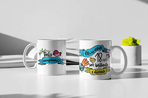 Consigue ahora Taza Me ha costado años ser brillante y diferente-Regalo Original Feliz Cumpleaños (18 Catálogo años) Ofertas 2024 | regaloscumple.com
