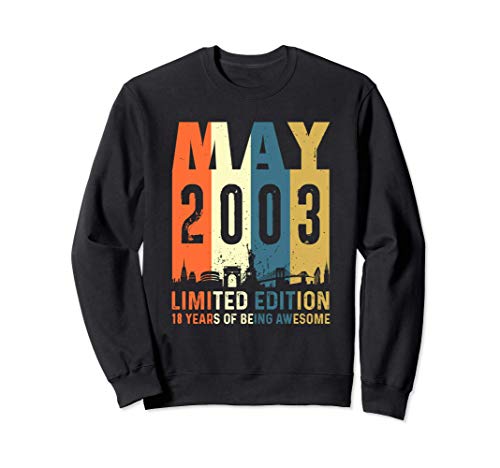 Comprar Edición limitada para 18 años nacido en Regalos Mayo 2003 Sudadera Rebajas 2025 | regaloscumple.com