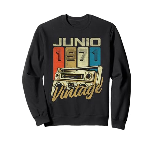 Comprar Junio 1971 Vintage - 54 Navidad Años Regalo Cumpleaños Hombre Sudadera Rebajas 2025 | regaloscumple.com