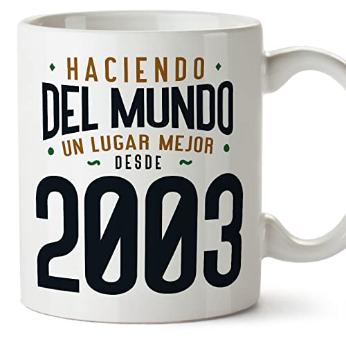 Comprar MUGFFINS Tazas 2003 Cumpleaños - Navidad En Español - Haciendo del Mundo un Lugar Mejor - 11 oz / 330 ml - Regalo original y divertido Rebajas 2024 | regaloscumple.com