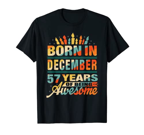 Consigue ahora Diciembre 1964 57 Años De Edad Promoción Regalo De Cumpleaños Gráfico De Vela Camiseta Rebajas 2024 | regaloscumple.com