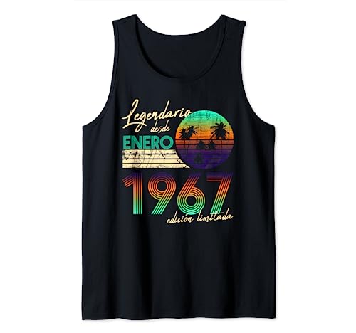 Comprar Cumpleaños Hombre Regalos Ideas para regalar Legendario Desde Enero 1967 Camiseta sin Mangas Ofertas 2023 | regaloscumple.com