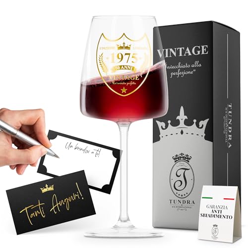 Comprar TUNDRA – Copa personalizada para regalo 50 años cumpleaños hombre | 1974 | Copa cristal 450 ml con impresión Promoción efecto oro altísima calidad – Ideas regalo hombre cumpleaños originales (50 años) Ofertas 2025 | regaloscumple.com
