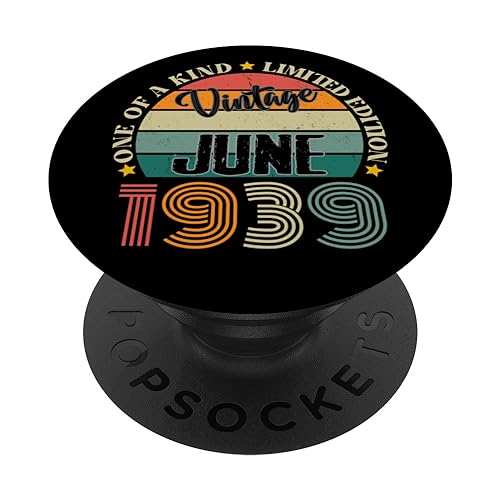 Comprar 85 Años Vintage Junio 1939 85 Cumpleaños Retro PopSockets PopGrip Intercambiable Top Promoción Precio 2025 | regaloscumple.com