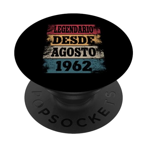 Comprar Ideas para regalar Legendario Desde Agosto 1962 - Cumpleaños 62 Años PopSockets PopGrip Intercambiable Ofertas 2024 | regaloscumple.com