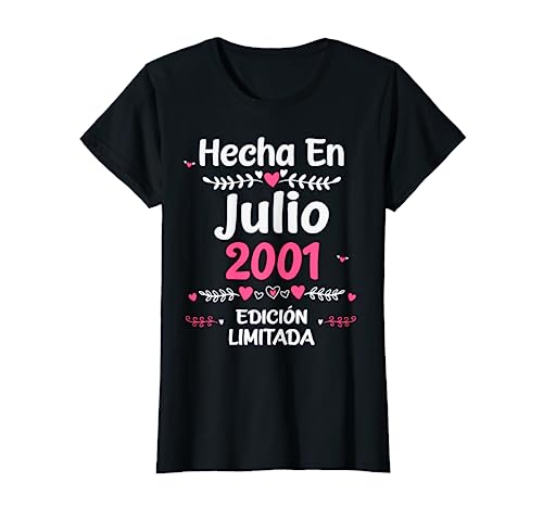 Consigue ahora 22 Años Regalo BlackFriday Cumpleaños 2001 Mujer 22 Años Julio Camiseta Ofertas 2024 | regaloscumple.com