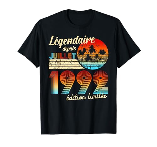 Comprar Cumpleaños Nacidos En Legendario Desde Ideas para regalar Regalo Julio 1992 Camiseta Top Precio 2025 | regaloscumple.com