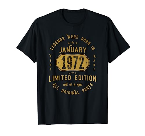 Consigue ahora Legends Ideas para regalar Were Born In January 1972 Cumpleaños Camiseta Rebajas 2023 | regaloscumple.com