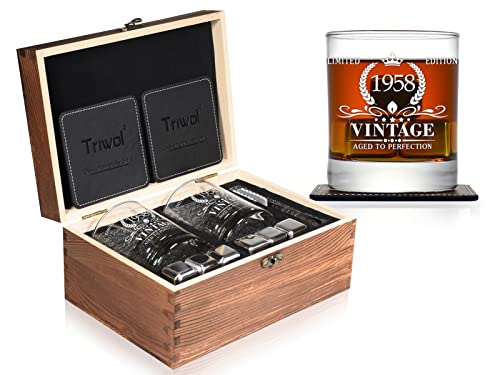 Comprar Regalos 65 cumpleaños para hombres juego 2 piedras y vasos whisky vintage 1958 divertido regalo cumpleaños 65 para papá marido hermano ideas Regalos regalos cumpleaños para él Top Precio 2023 | regaloscumple.com