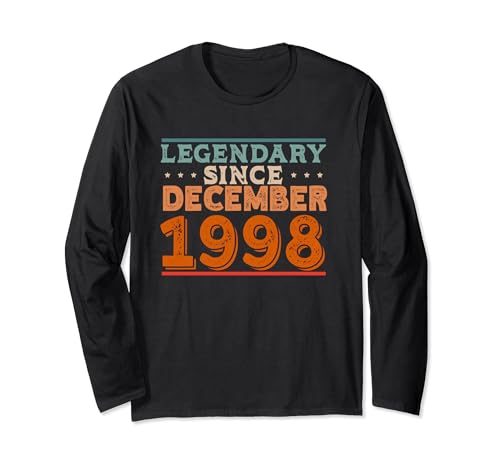 Consigue ahora Legendario desde diciembre 1998 retro vintage fiesta cumpleaños Catálogo Manga Larga Rebajas 2025 | regaloscumple.com