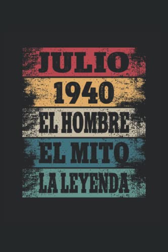 Consigue ahora Julio Catálogo 1940 - El Hombre - El Mito - La Leyenda: Regalos Originales para Hombre Papá Abuelo Hermano - Diario Cuaderno De Notas Apuntes O Agenda Top Precio 2024 | regaloscumple.com
