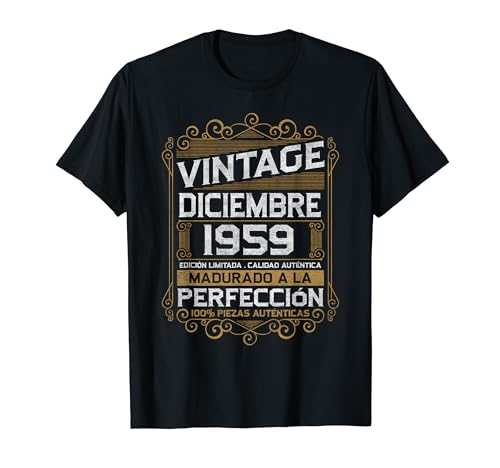 Oferta Diciembre Vintage 65 Cumpleaños Camiseta