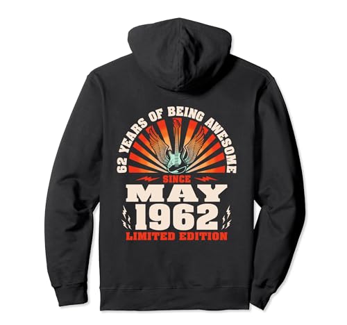 Consigue ahora Ideas para regalar 62 Cumpleaños 62 Años Guitarrista Amantes la Guitarra Nacidos Mayo 1962 Sudadera con Capucha Rebajas 2023 | regaloscumple.com