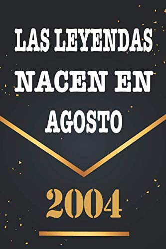 Consigue ahora Las Leyendas Nacen En Agosto De Navidad 2004: Libro visitas 16 años cuaderno 120 páginas felicitaciones idea regalo regalo 16 aniversario para pareja niño mujer hombre Top Precio 2024 | regaloscumple.com