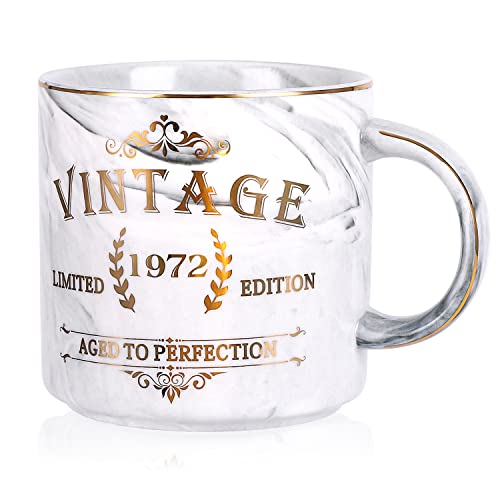 Comprar O'Loré 1972 Navidad - Taza cerámica diseño 50 cumpleaños para mujeres y hombres diseño vintage 1972 envejecida a la perfección tazas mármol cerámica 13 onzas (gris 1972) Top Precio 2024 | regaloscumple.com