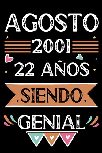 Consigue ahora CUADERNO Agosto 2001 22 Años Regalos Siendo Genial: Libro visitas cuaderno 110 páginas felicitaciones idea regalo regalo Para la esposa novia mujer La madre Ofertas 2024 | regaloscumple.com
