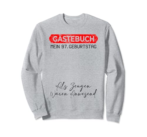 Consigue ahora Gästebuch Mein 97. Geburtstag Navidad Libro visitas Firma Sudadera Ofertas 2025 | regaloscumple.com