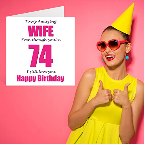 Comprar ahora Tarjetas 74 esposa, I Love tarjeta cumpleaños marido, bromas, mmx145