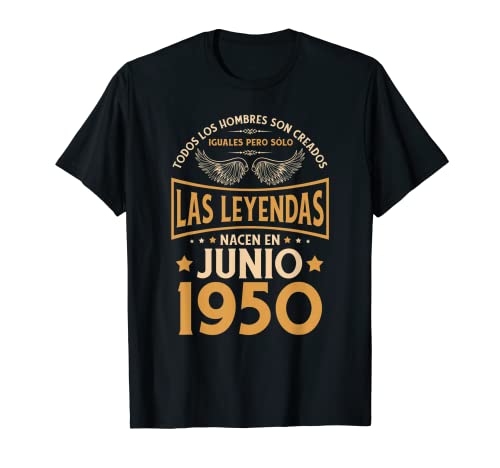 Comprar Catálogo Cumpleaños Hombre Regalos Las Leyendas Junio 1950 Camiseta Top Precio 2025 | regaloscumple.com