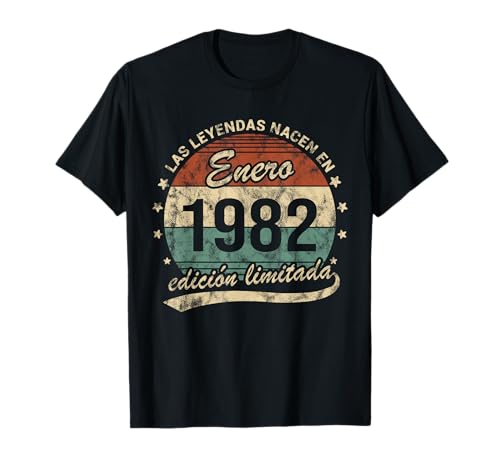 Comprar Leyendas Nacen En Enero 1982 Cumpleaños Hombre Mujer Promoción Camiseta Rebajas 2024 | regaloscumple.com