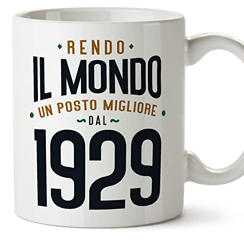 Comprar MUGFFINS Tazas 1929 Cumpleaños - En Italiano - Rendo il Navidad Mondo un Posto Migliore - 11 oz / 330 ml - Regalo original y divertido Rebajas 2025 | regaloscumple.com