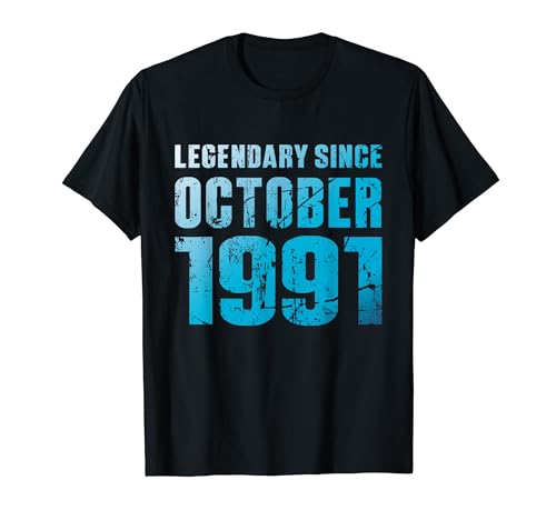 Comprar 32 Cumpleaños Hombre 32 Años Legendario Desde Octubre 1991 Ideas para regalar Camiseta Top Precio 2023 | regaloscumple.com