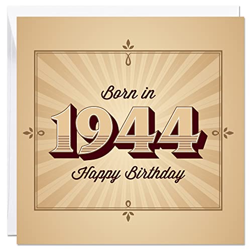 Comprar A&M Catálogo Natural Living Tarjeta cumpleaños número 79 con texto en inglés "Born In 1944-150 mmx150 mm tarjeta feliz cumpleaños para hombres y mujeres esposa divertidas tarjetas felicitación Top Precio 2024 | regaloscumple.com