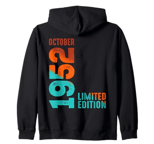 Consigue ahora Cumpleaños Edición Limitada BlackFriday Octubre 1952 Sudadera con Capucha Top Precio 2024 | regaloscumple.com