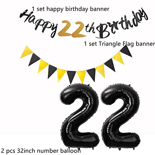 Oferta Flash 22 decoración mujer cumpleaños años 22 deco,Globo cumpleaños mujer 22th bandera 22 hombre