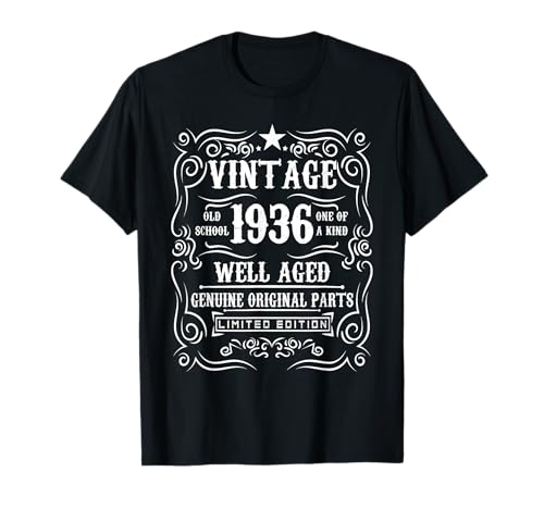 Consigue ahora Camiseta vintage 1936 86 años divertida regalo cumpleaños 86 Cumpleaños Camiseta Top Precio 2025 | regaloscumple.com