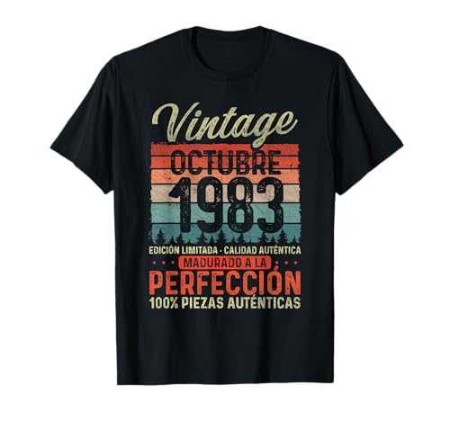 Comprar Octubre 1983 Vintage Regalo 41 Regalos Años Cumpleaños Hombre Camiseta Top Precio 2024 | regaloscumple.com