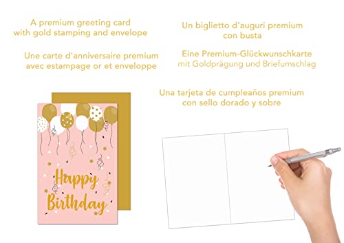 Mejores precios Seidel cumpleaños calidad repujado oro y - felicitación hombres mujeres SW022)