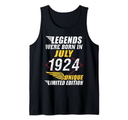 Consigue ahora Cumpleaños Julio 1924 BlackFriday Edición Limitada Regalo Legend July Camiseta sin Mangas Ofertas 2024 | regaloscumple.com