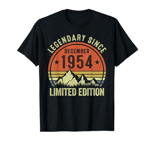 Consigue ahora Legendario desde diciembre Catálogo 1954 edición limitada cumpleaños retro Camiseta Ofertas 2024 | regaloscumple.com