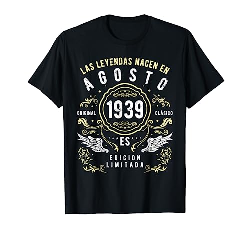 Consigue ahora Ideas para regalar Las Leyendas Nacen En Agosto 1939 Camiseta Rebajas 2024 | regaloscumple.com