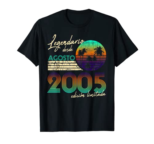 Comprar Cumpleaños Hombre Regalos Legendario Desde BlackFriday Agosto 2005 Camiseta Top Precio 2024 | regaloscumple.com