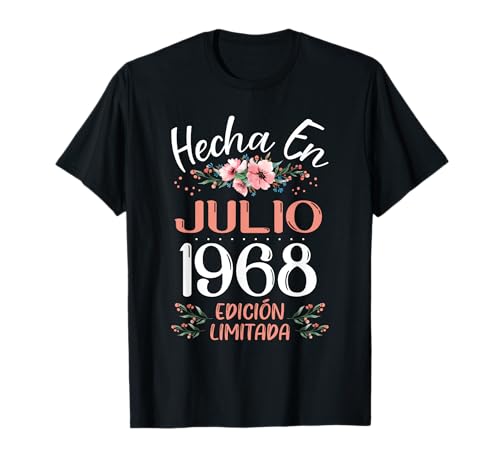 Consigue Catálogo ahora Hecha En Julio 1968 Mujer Regalo 56 Años Cumpleaños Camiseta Ofertas 2025 | regaloscumple.com