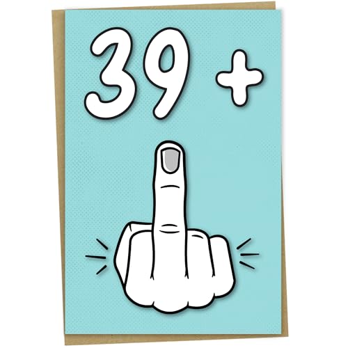 Comprar Tarjeta Promoción cumpleaños número 40 39 + 1 hoy divertida tarjeta cumpleaños para mujeres u hombres 40 años Ofertas 2025 | regaloscumple.com