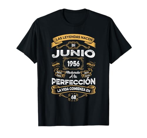 Comprar Mujer Leyendas Junio 1956 Hombre Promoción Mujer 68 Años Cumpleaños Camiseta Top Precio 2025 | regaloscumple.com
