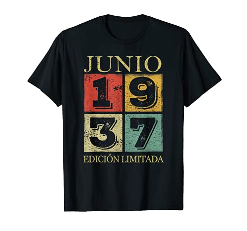 Oferta 84 Cumpleaños nacen Junio 1937 Camiseta